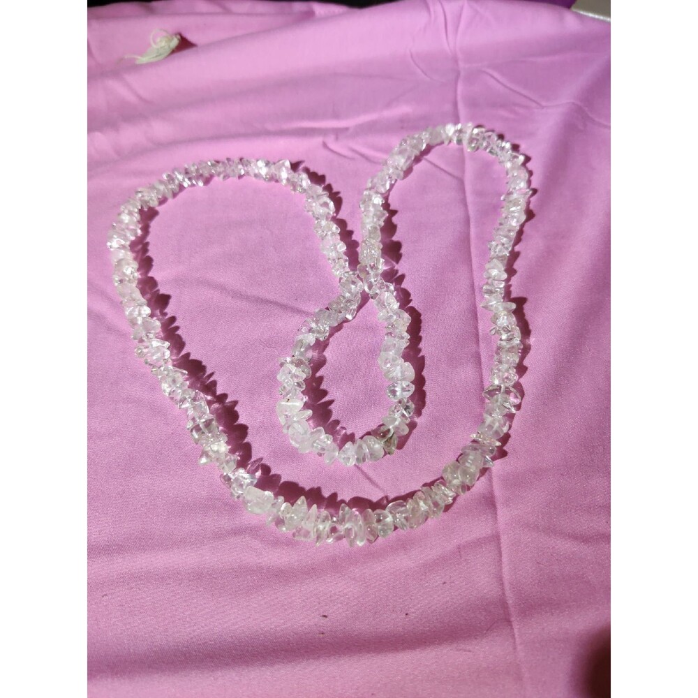Clear Quartz Gemstone Chip Necklace